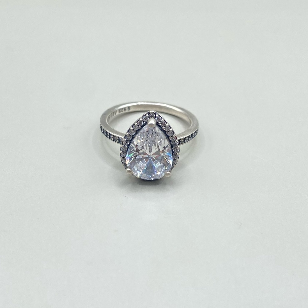 Pandora Teardrop Halo Ring